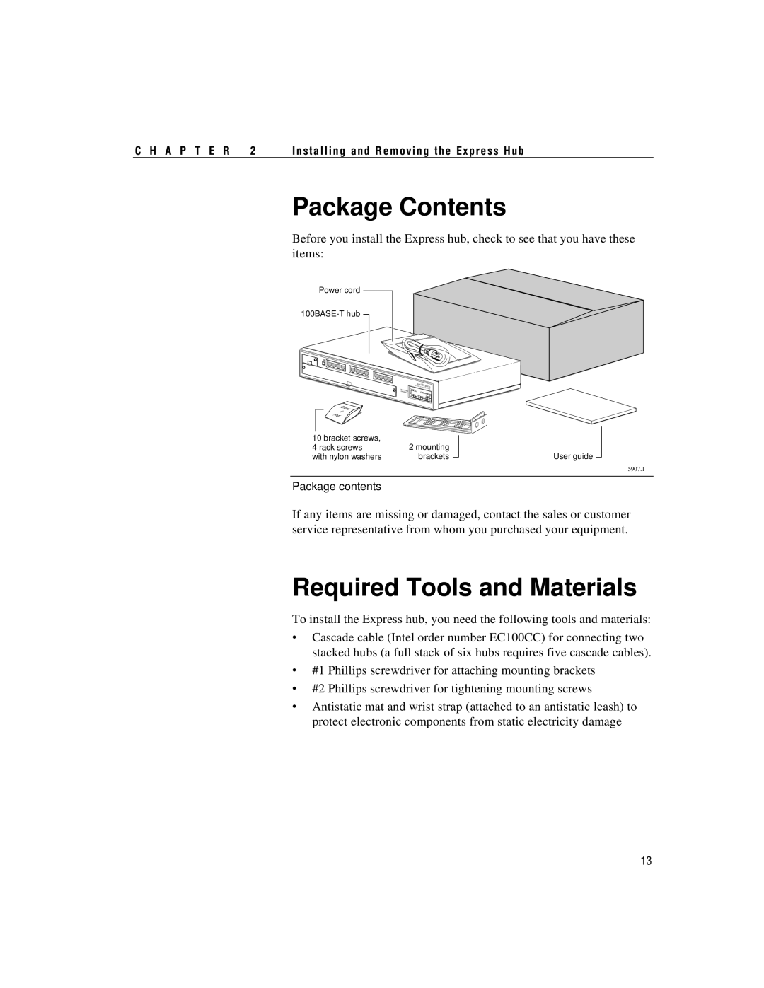 Intel 100BASE-TX manual Package Contents, Required Tools and Materials 