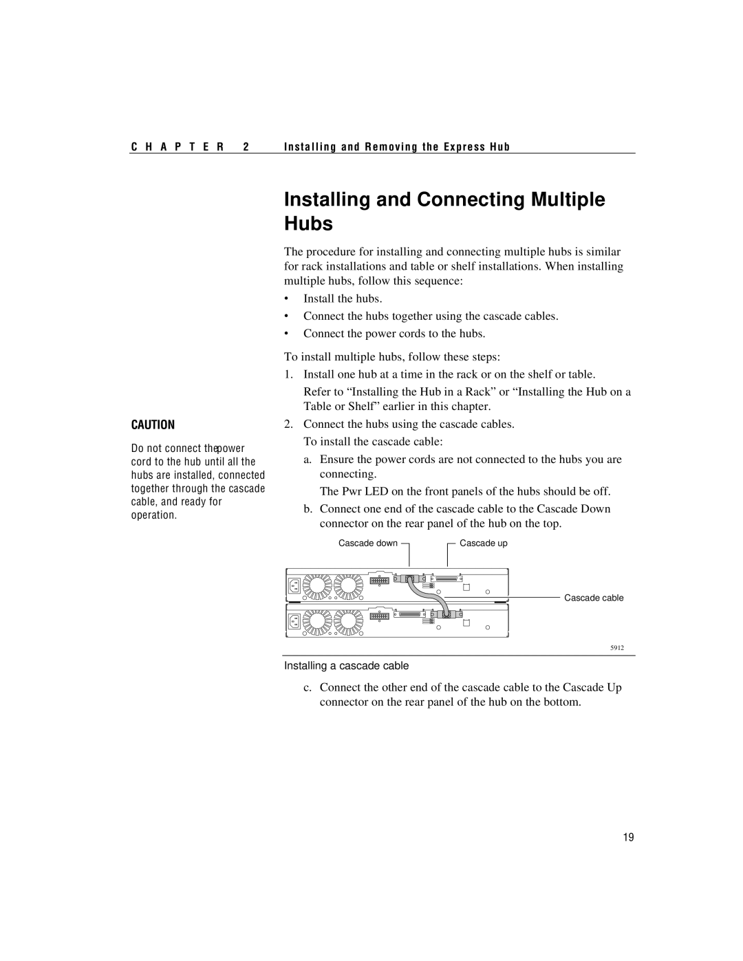 Intel 100BASE-TX manual Installing and Connecting Multiple Hubs 