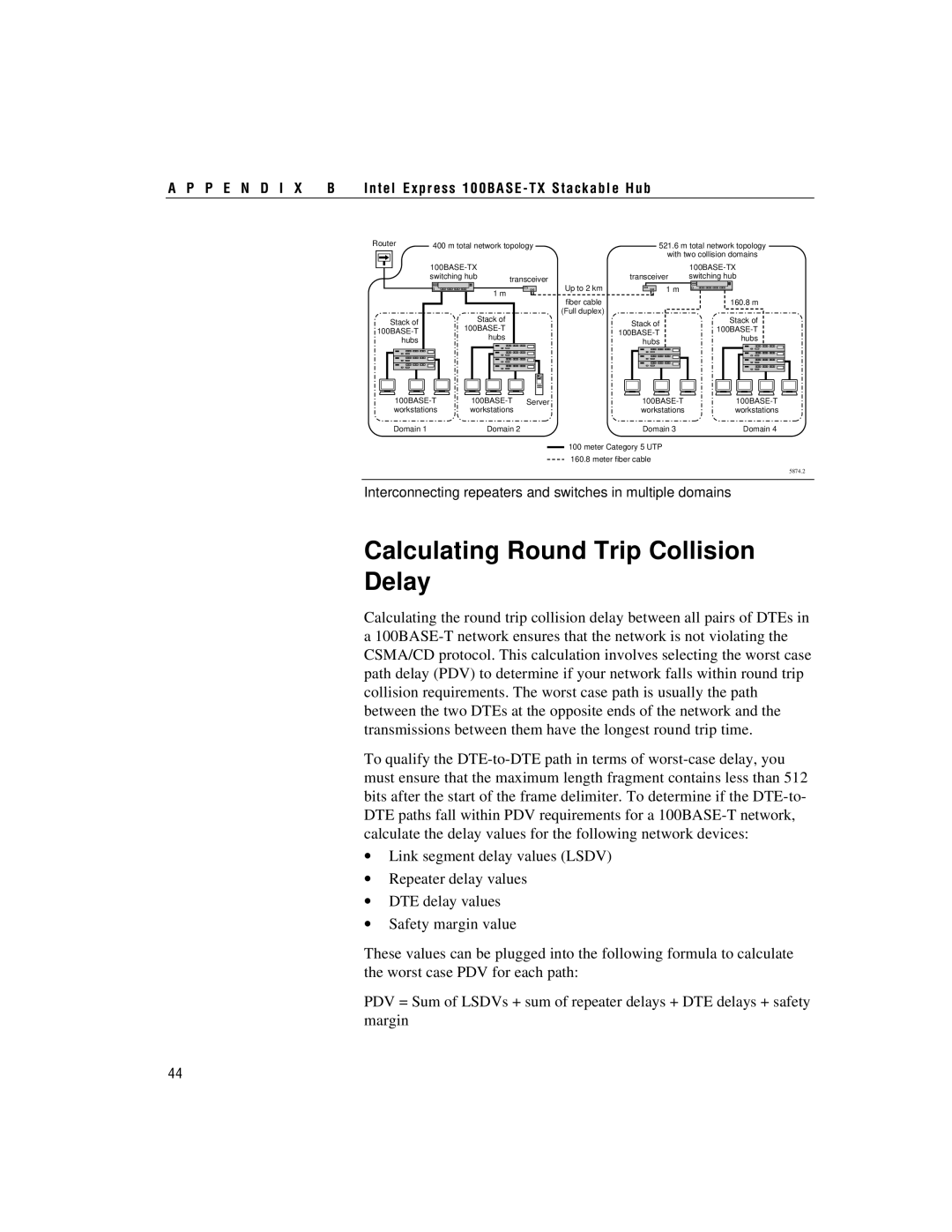 Intel 100BASE-TX manual Calculating Round Trip Collision Delay 