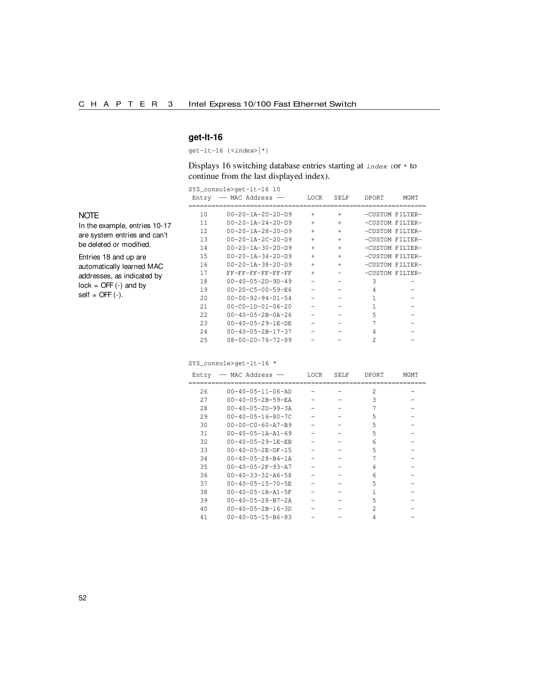 Intel 10/100 manual Get-lt-16, Ff-Ff-Ff-Ff-Ff-Ff 