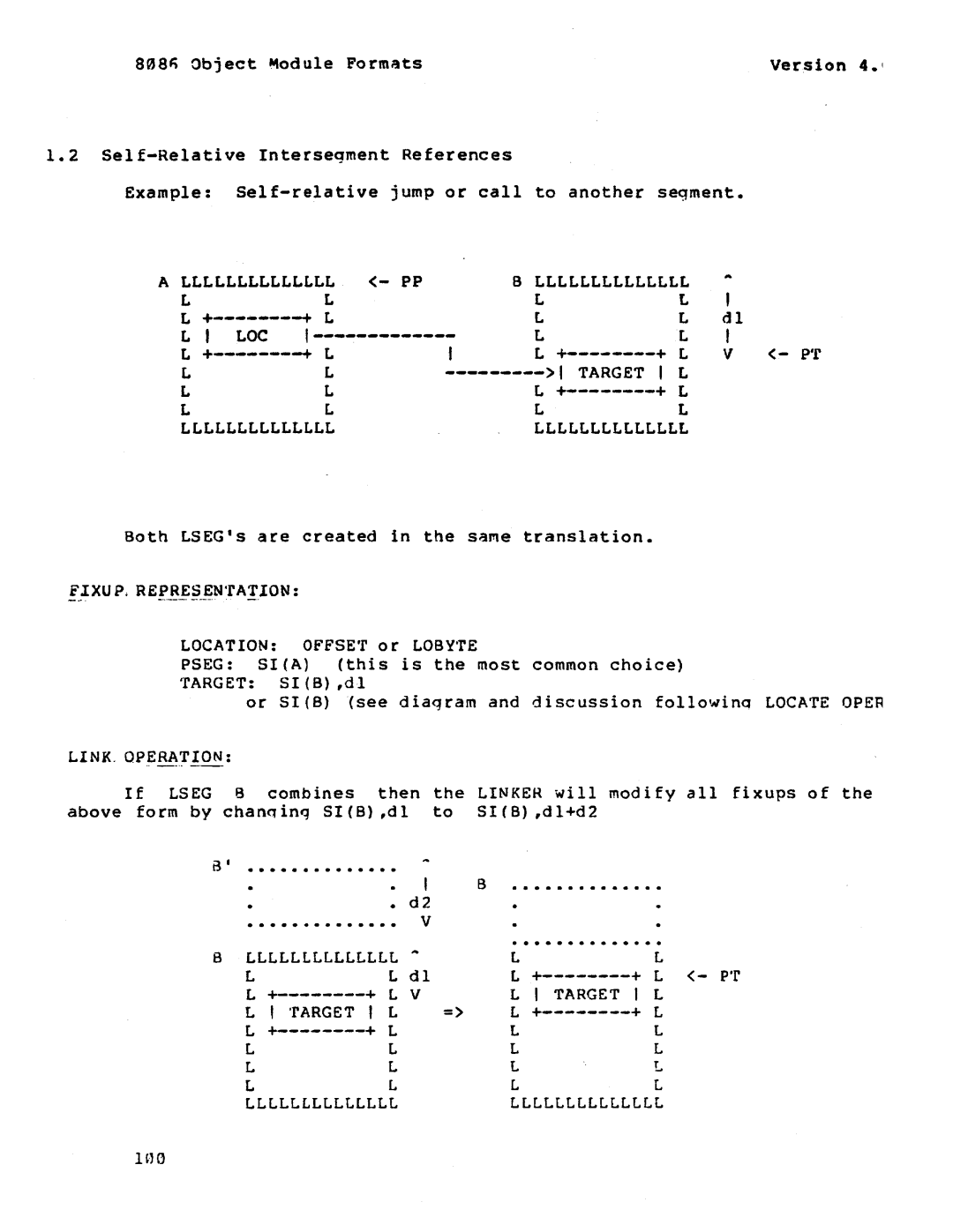 Intel 121748-001 manual InO, Llllllllllllll, Loc, FIXUP. Representation, LINK. Operation 