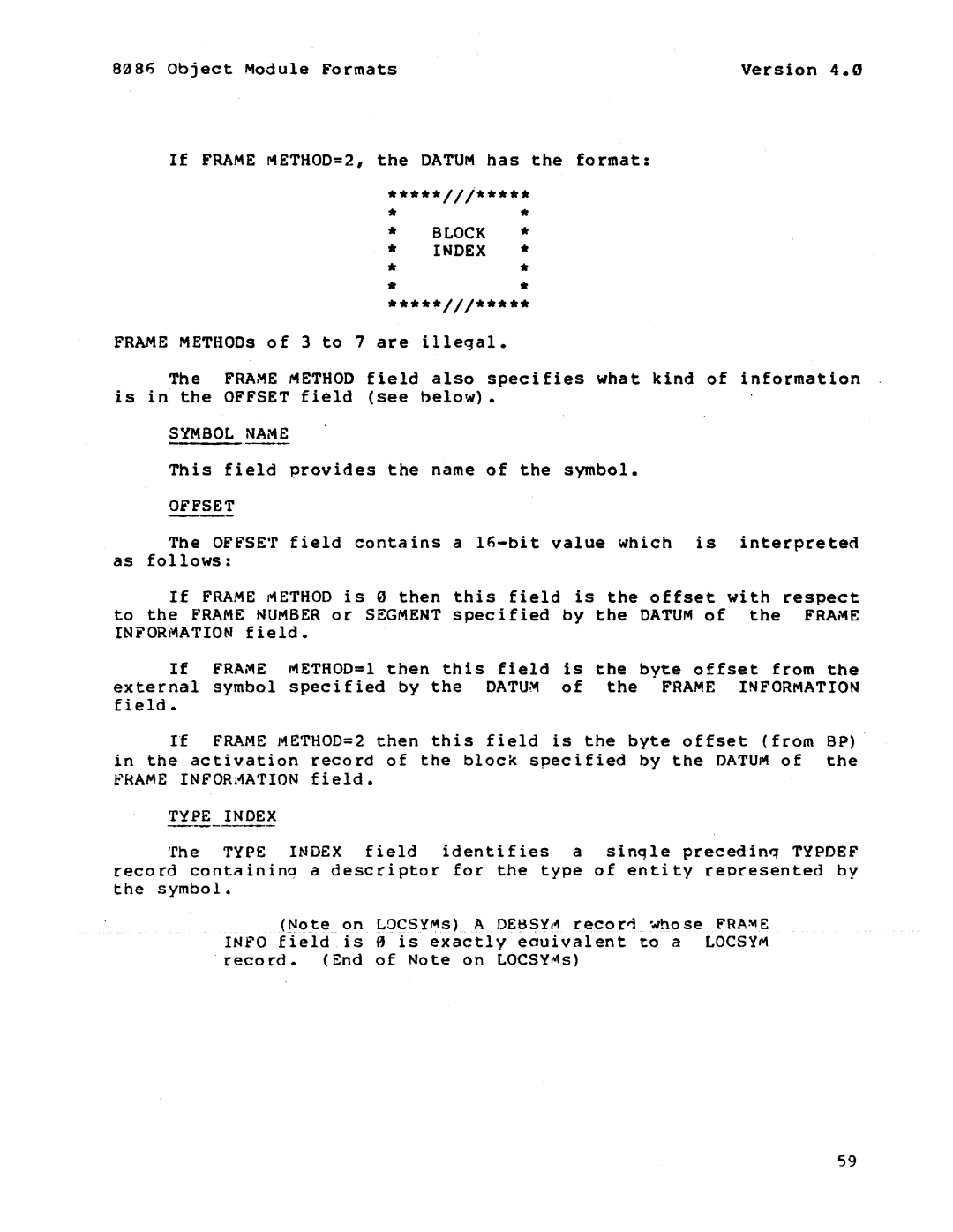 Intel 121748-001 manual Block Index, Symbol Name 