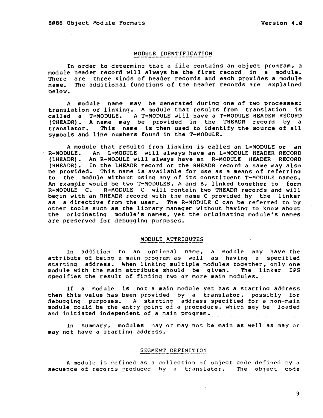 Intel 121748-001 manual Module Identification, Module Attributes 