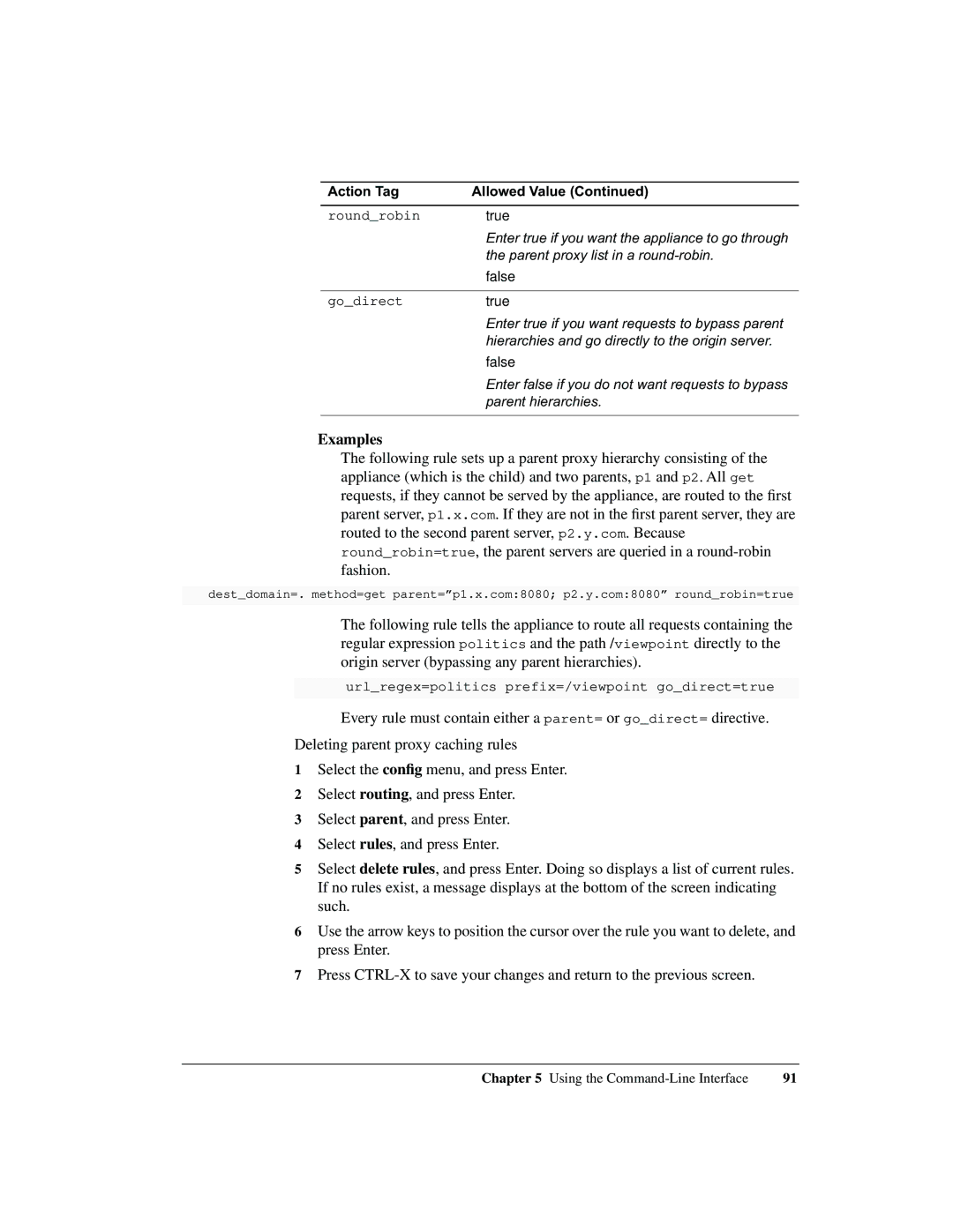 Intel 1520 manual Action Tag Allowed Value 