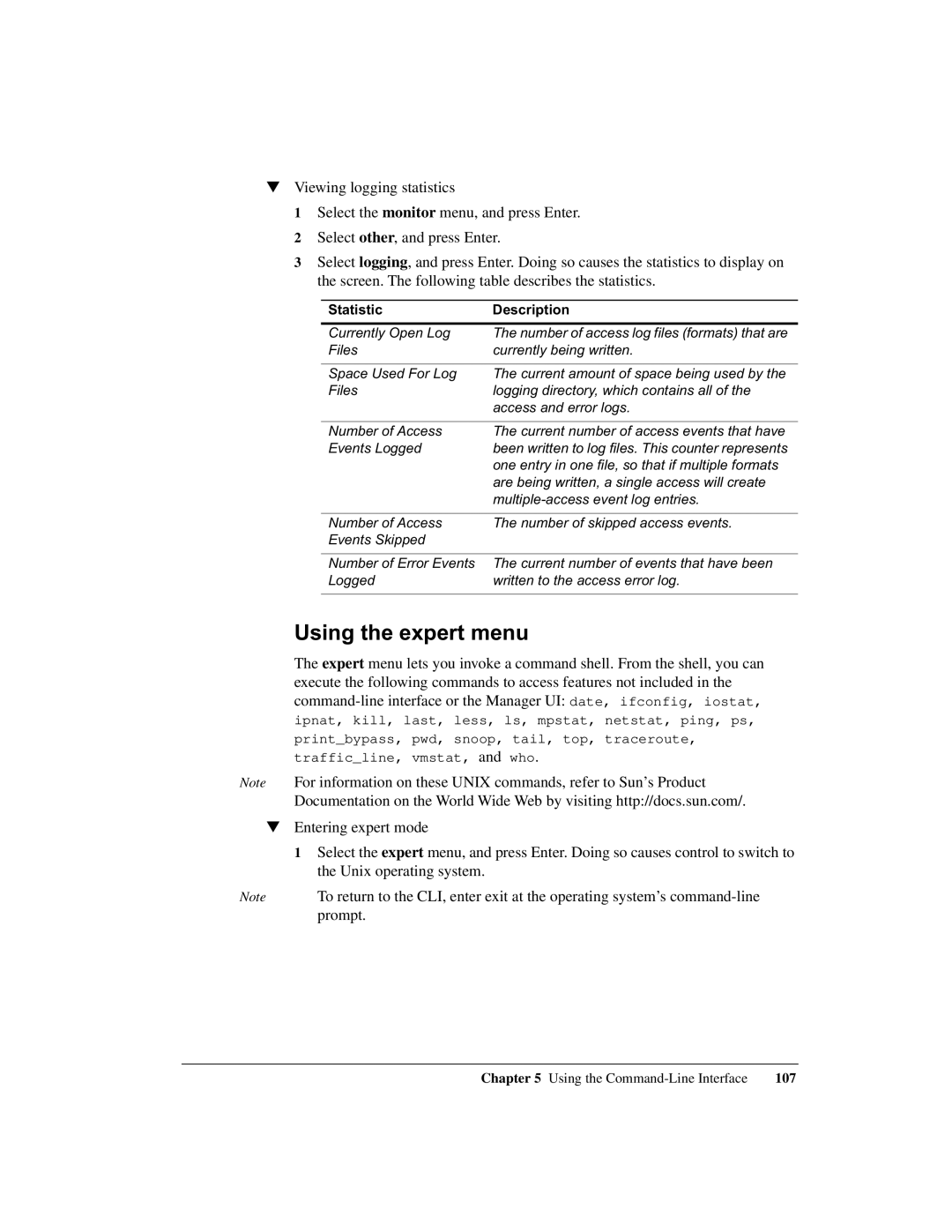 Intel 1520 manual Using the expert menu 