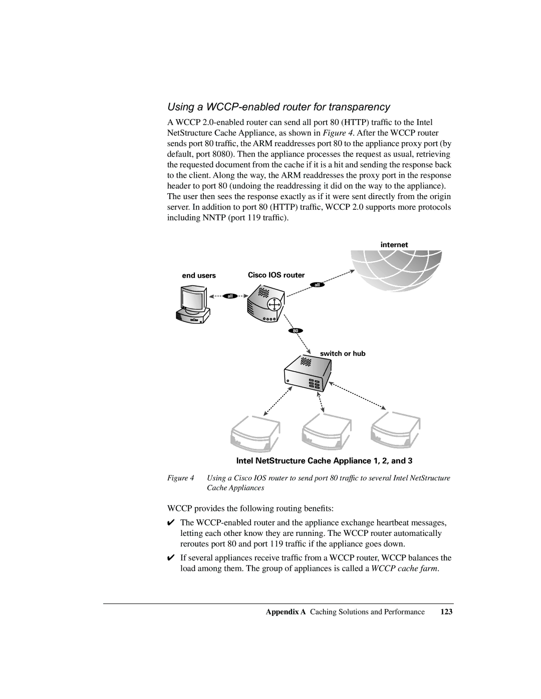 Intel 1520 manual Using a WCCP-enabled router for transparency 