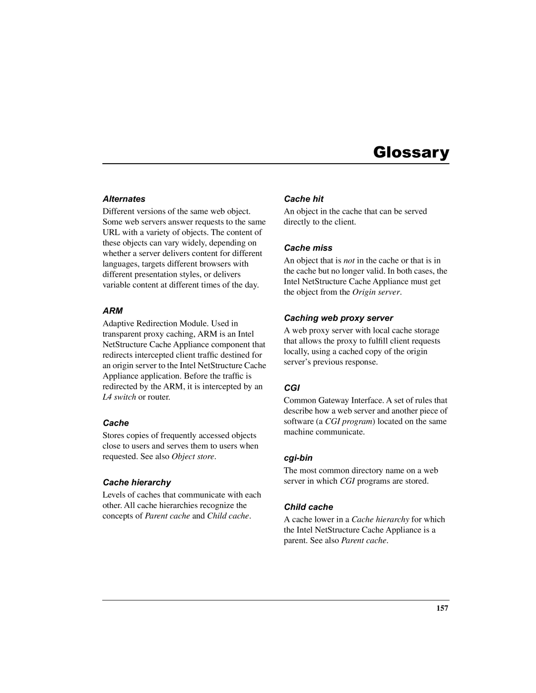 Intel 1520 manual Glossary 