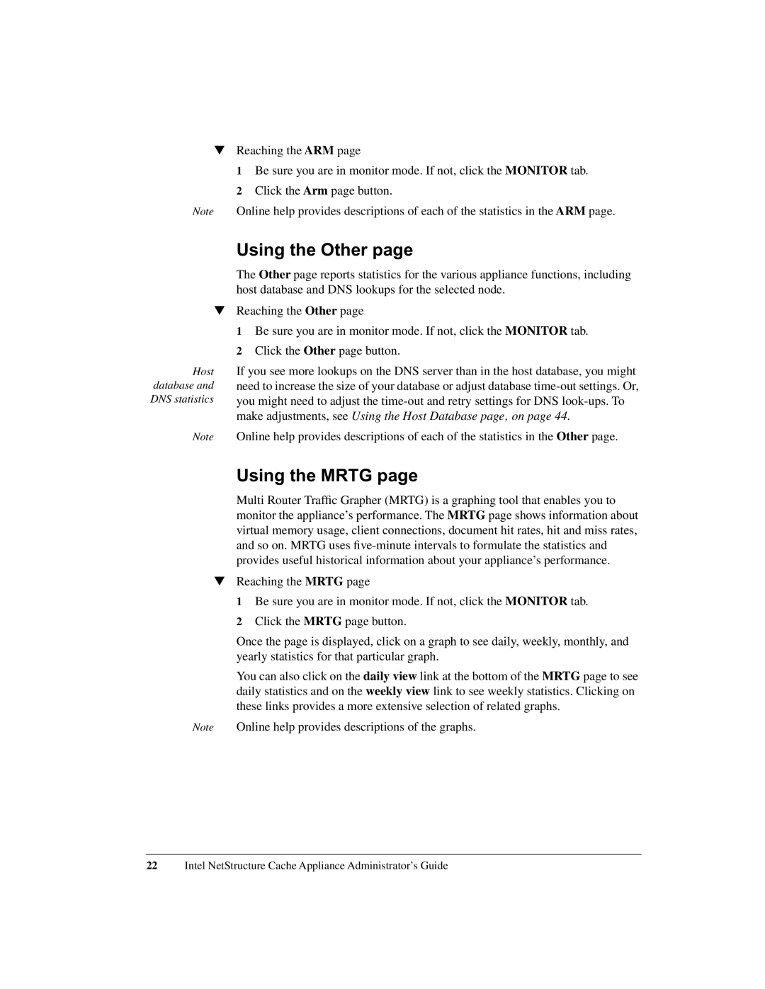 Intel 1520 manual Using the Other, Using the Mrtg 