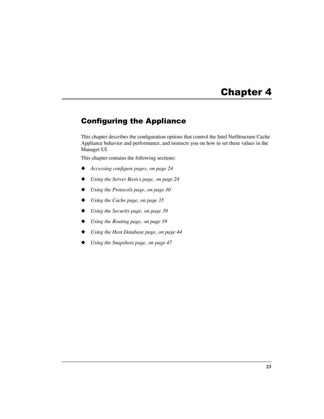 Intel 1520 manual Configuring the Appliance 