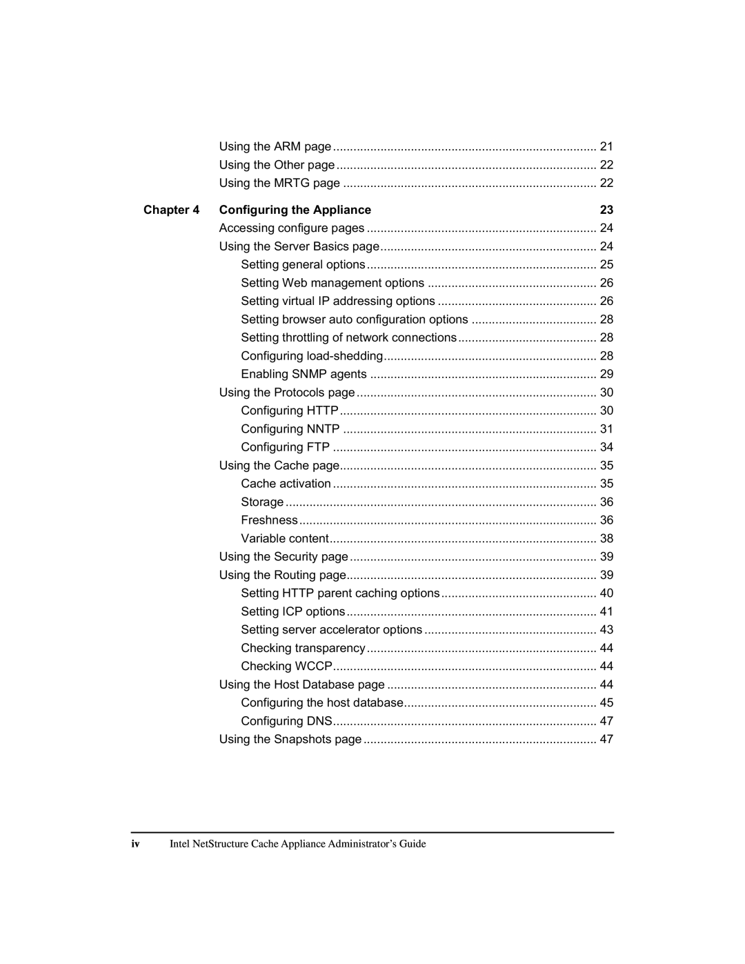 Intel 1520 manual Configuring the Appliance 