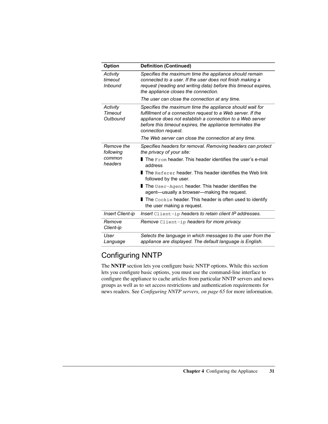 Intel 1520 manual Configuring Nntp 