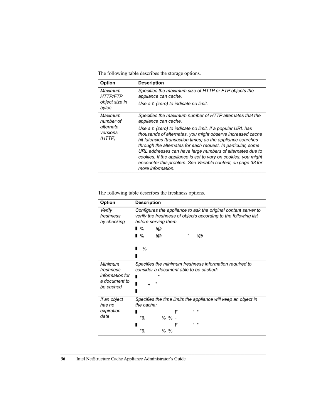 Intel 1520 manual Storage, Freshness 