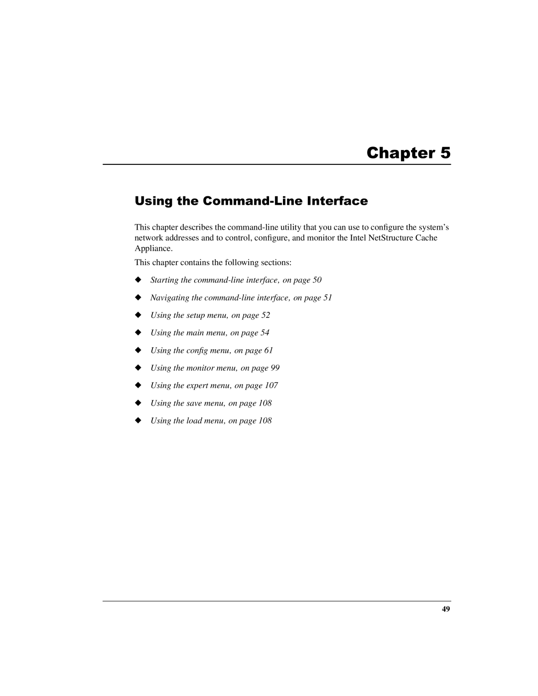 Intel 1520 manual Using the Command-Line Interface 