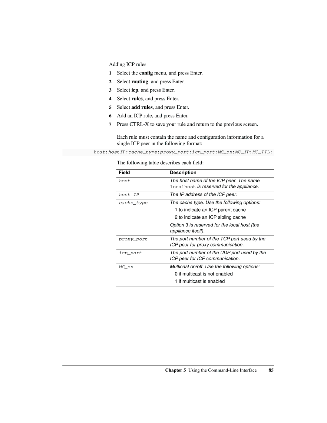 Intel 1520 manual Following table describes each ﬁeld 