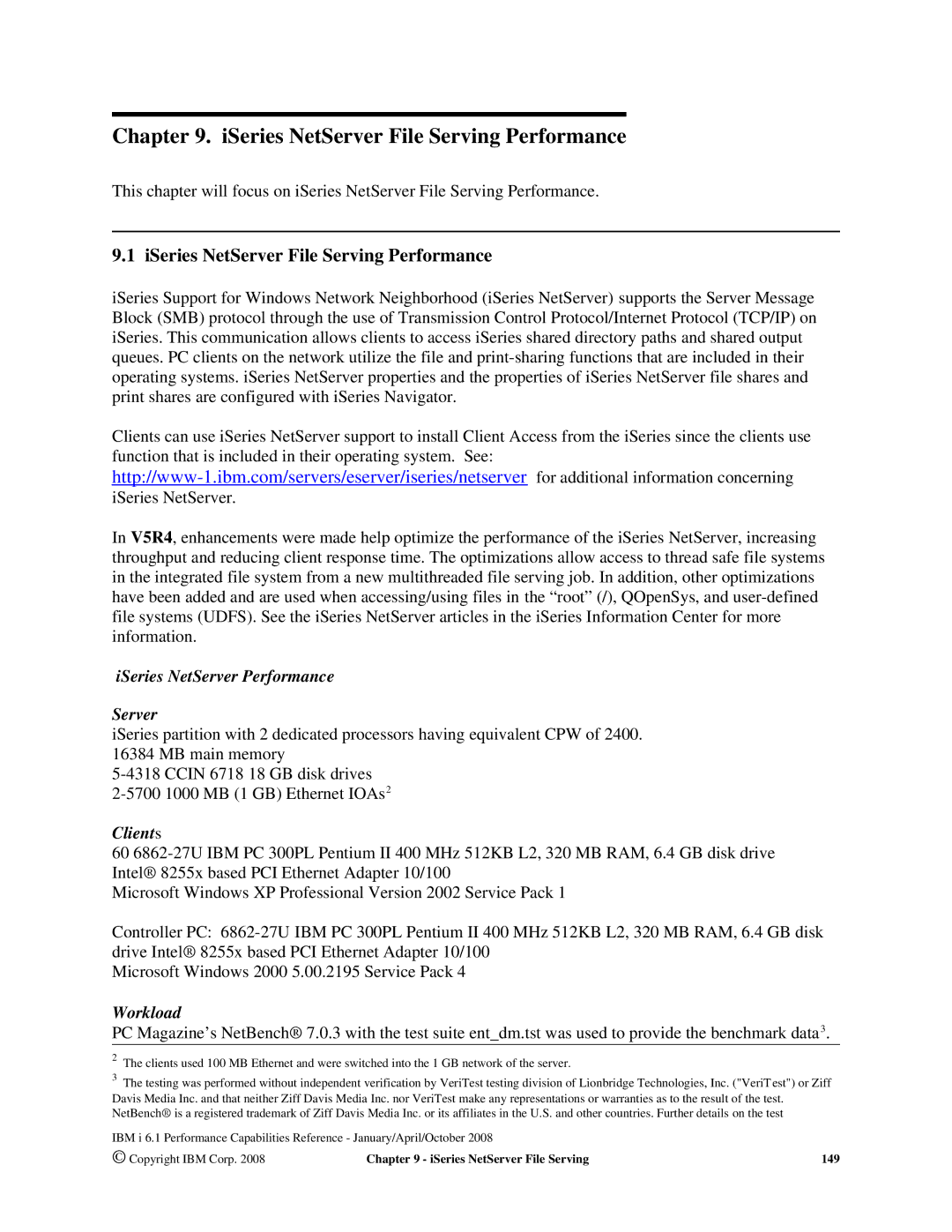 Intel 7xx Servers, 170 Servers, AS/400 RISC Server manual ISeries NetServer File Serving Performance 