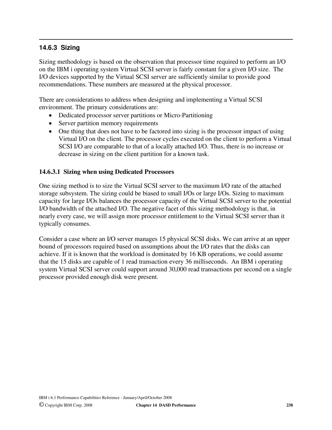 Intel AS/400 RISC Server, 170 Servers, 7xx Servers manual Sizing when using Dedicated Processors 