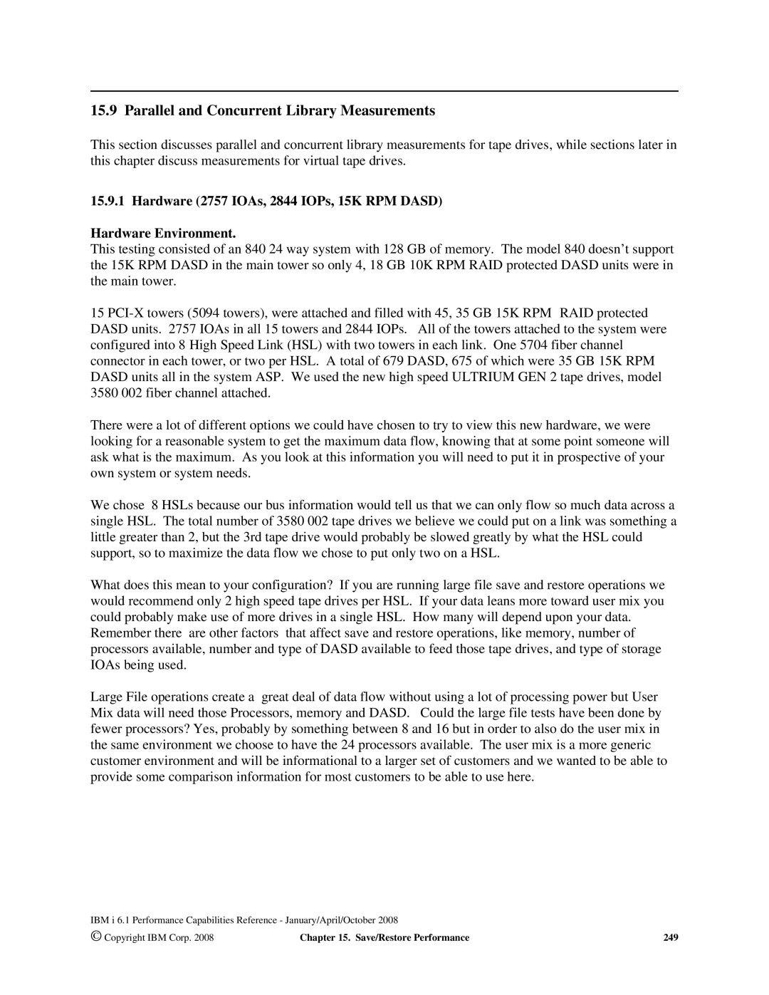 Intel 170 Servers, AS/400 RISC Server, 7xx Servers manual Parallel and Concurrent Library Measurements 