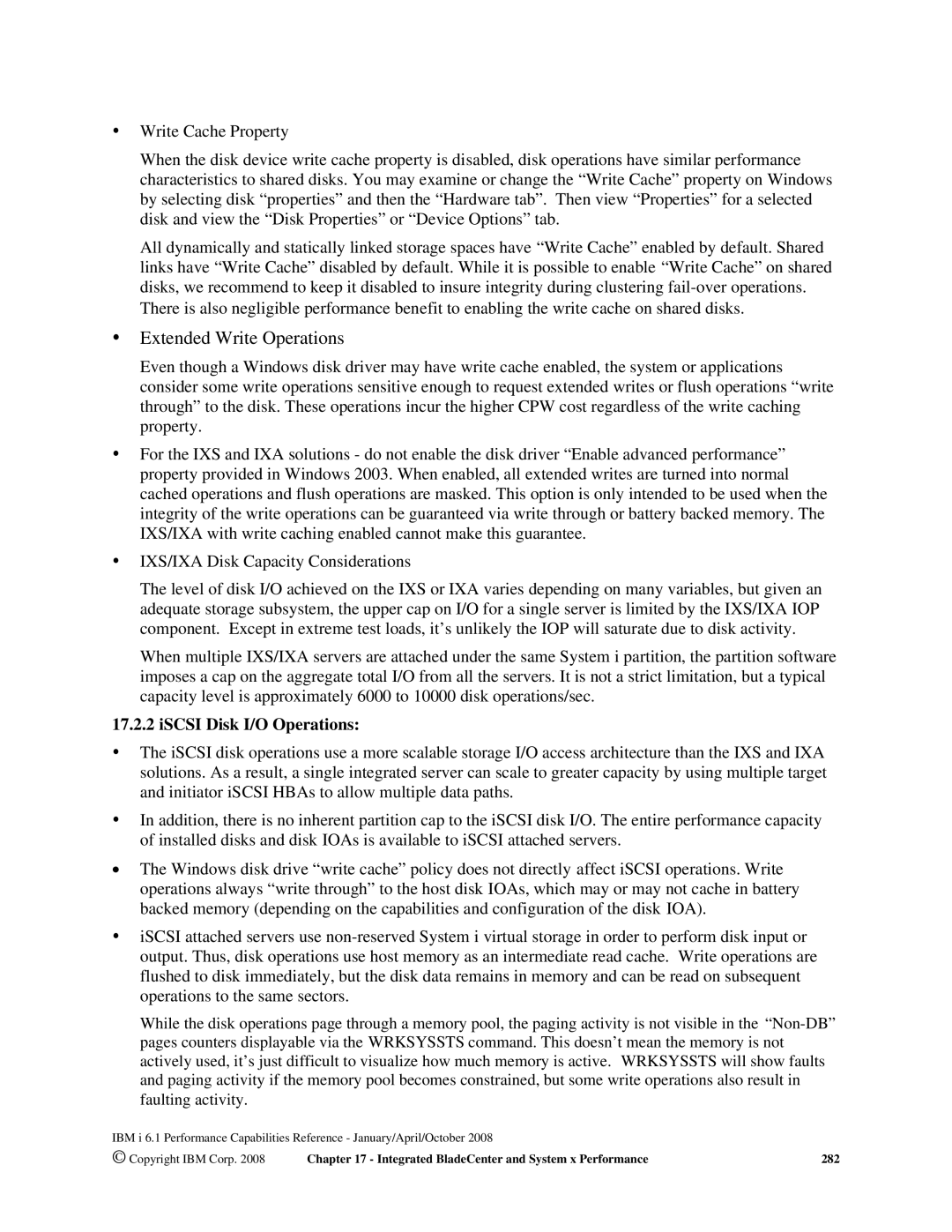 Intel 170 Servers, AS/400 RISC Server, 7xx Servers manual Extended Write Operations, ISCSI Disk I/O Operations 