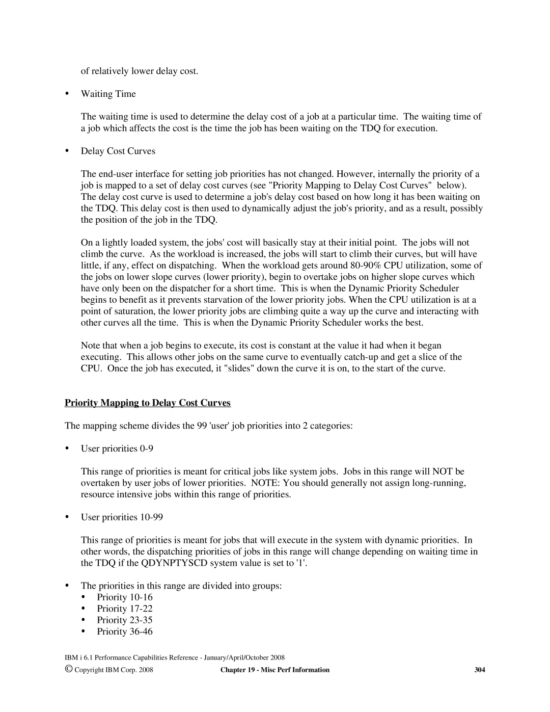 Intel AS/400 RISC Server, 170 Servers, 7xx Servers manual Priority Mapping to Delay Cost Curves 