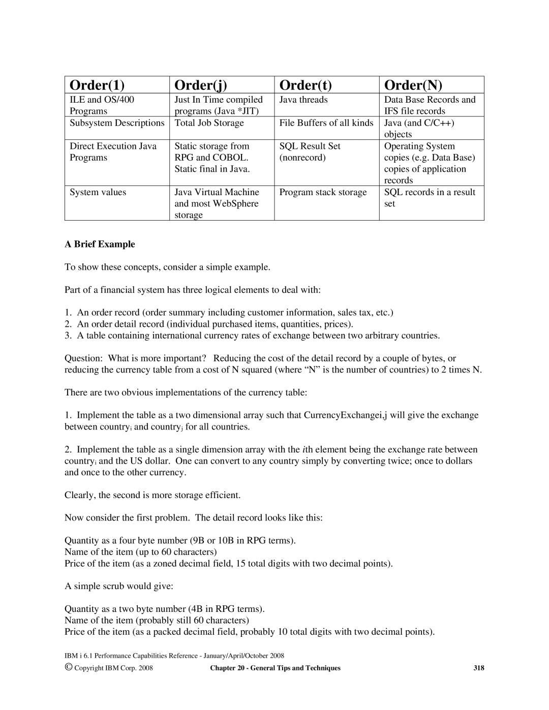 Intel 170 Servers, AS/400 RISC Server, 7xx Servers manual Order1 Orderj Ordert OrderN, Brief Example 