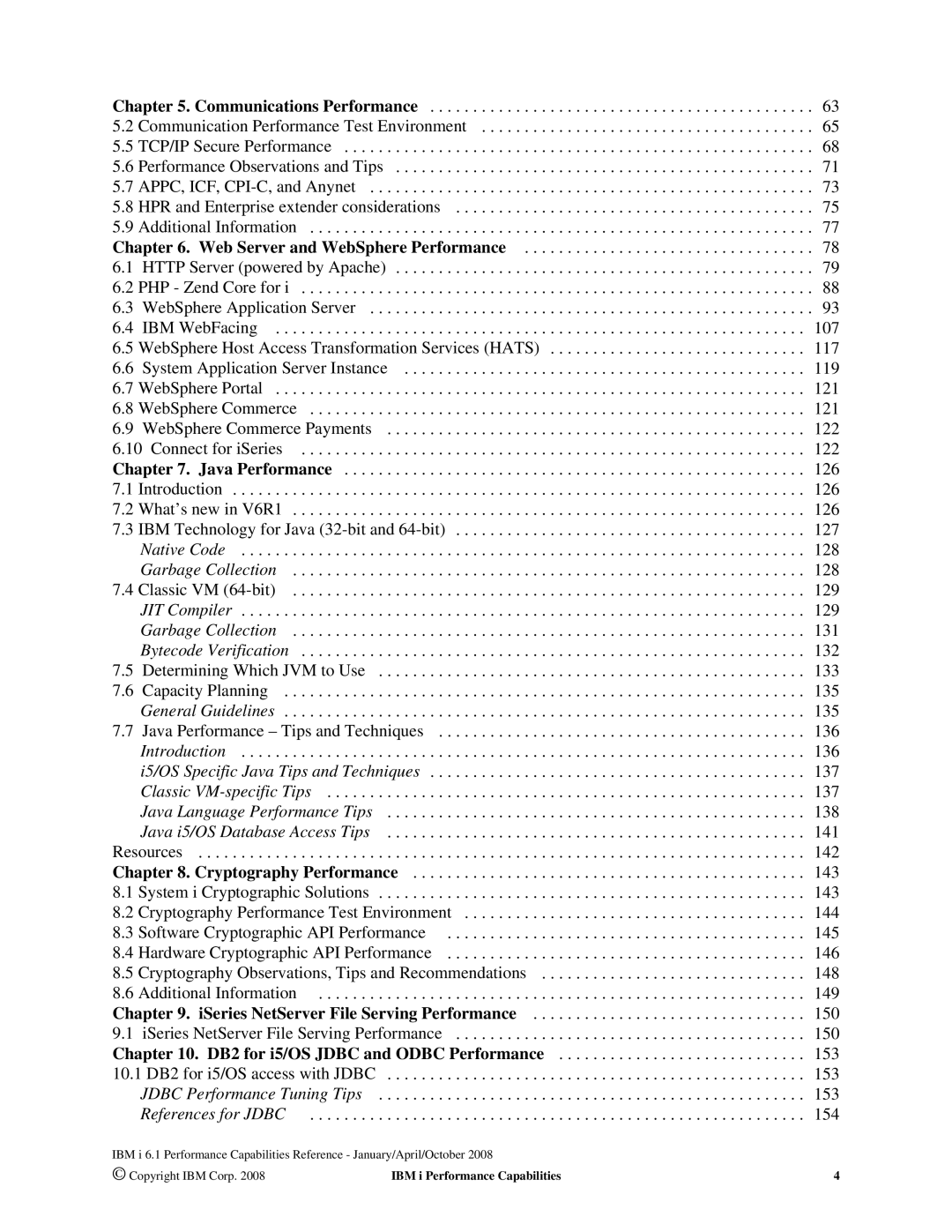 Intel AS/400 RISC Server Performance Observations and Tips, 107, 117, System Application Server Instance 119, 121, 122 