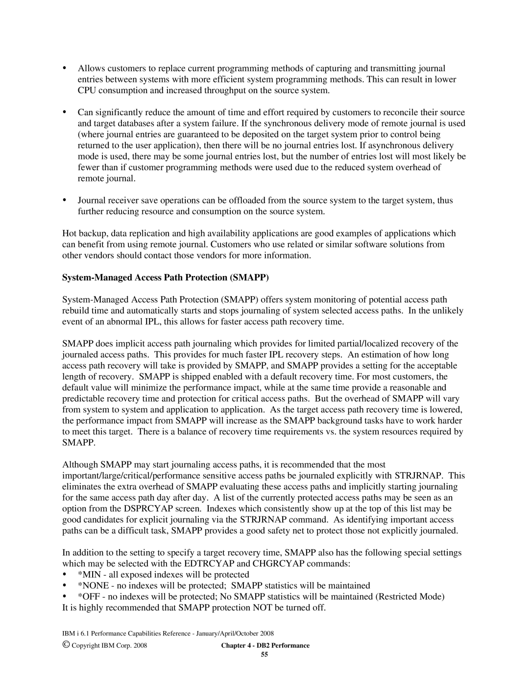 Intel AS/400 RISC Server, 170 Servers, 7xx Servers manual System-Managed Access Path Protection Smapp 