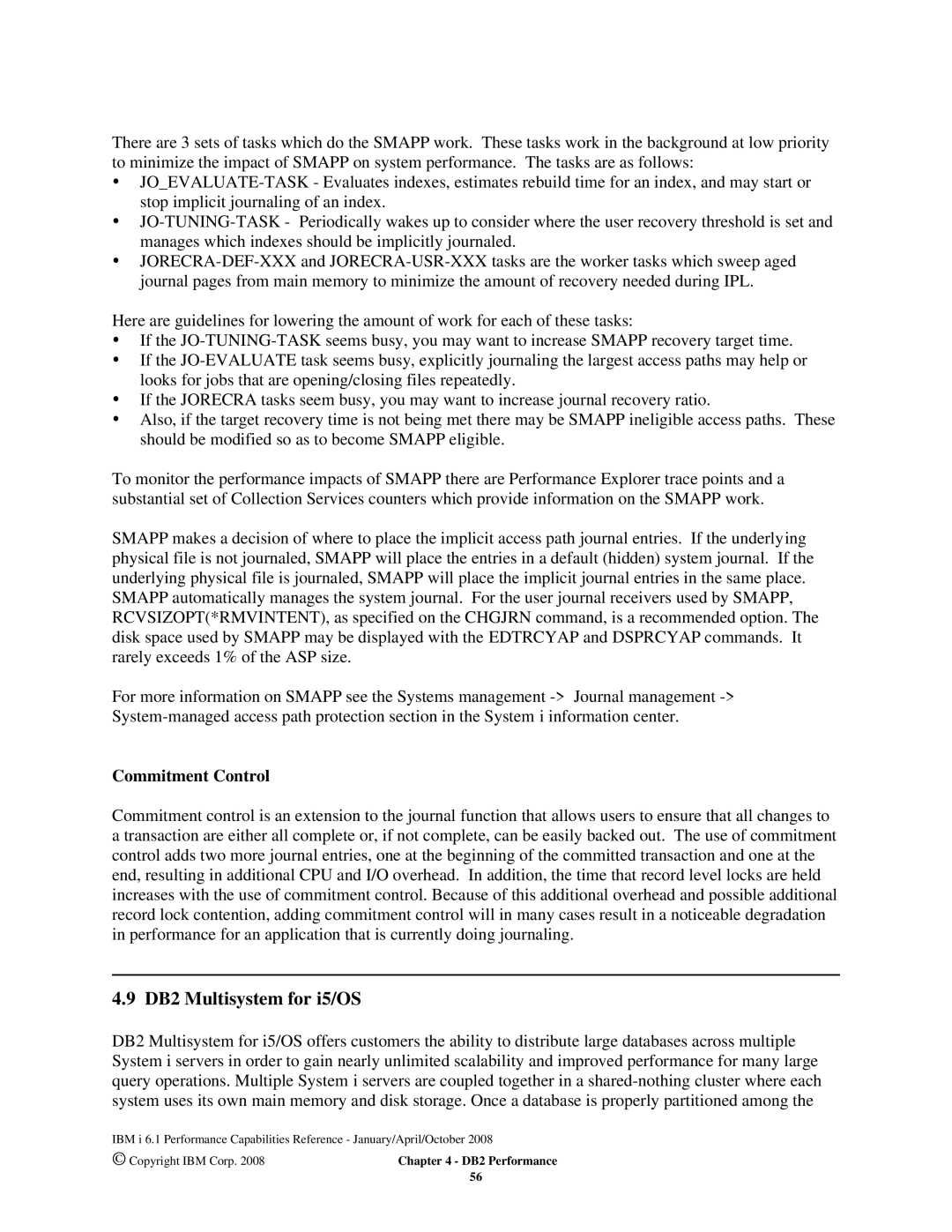 Intel 7xx Servers, 170 Servers, AS/400 RISC Server manual DB2 Multisystem for i5/OS, Commitment Control 