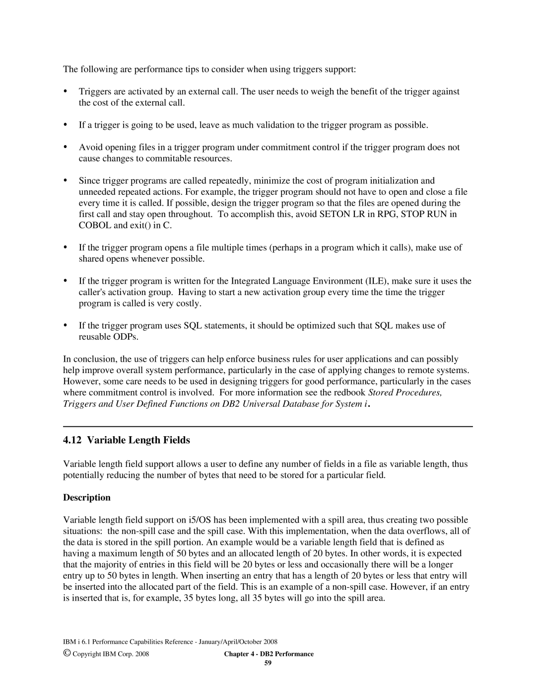 Intel 7xx Servers, 170 Servers, AS/400 RISC Server manual Variable Length Fields, Description 