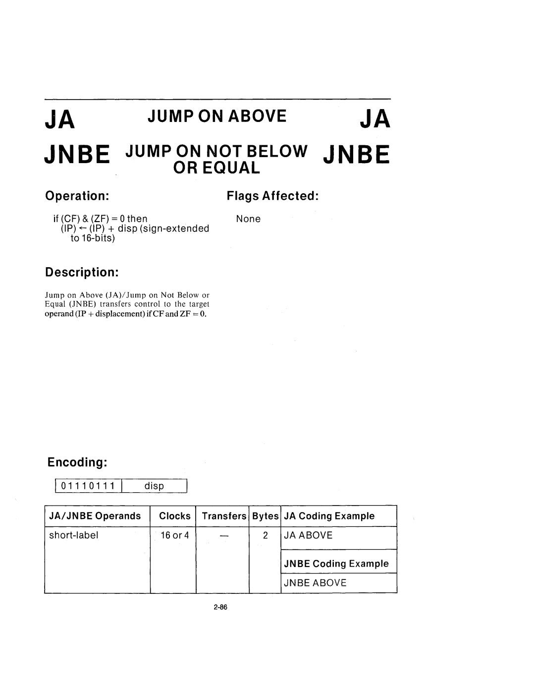 Intel 210200-002 manual Jump on Above Jumponnotbelow Or Equal 