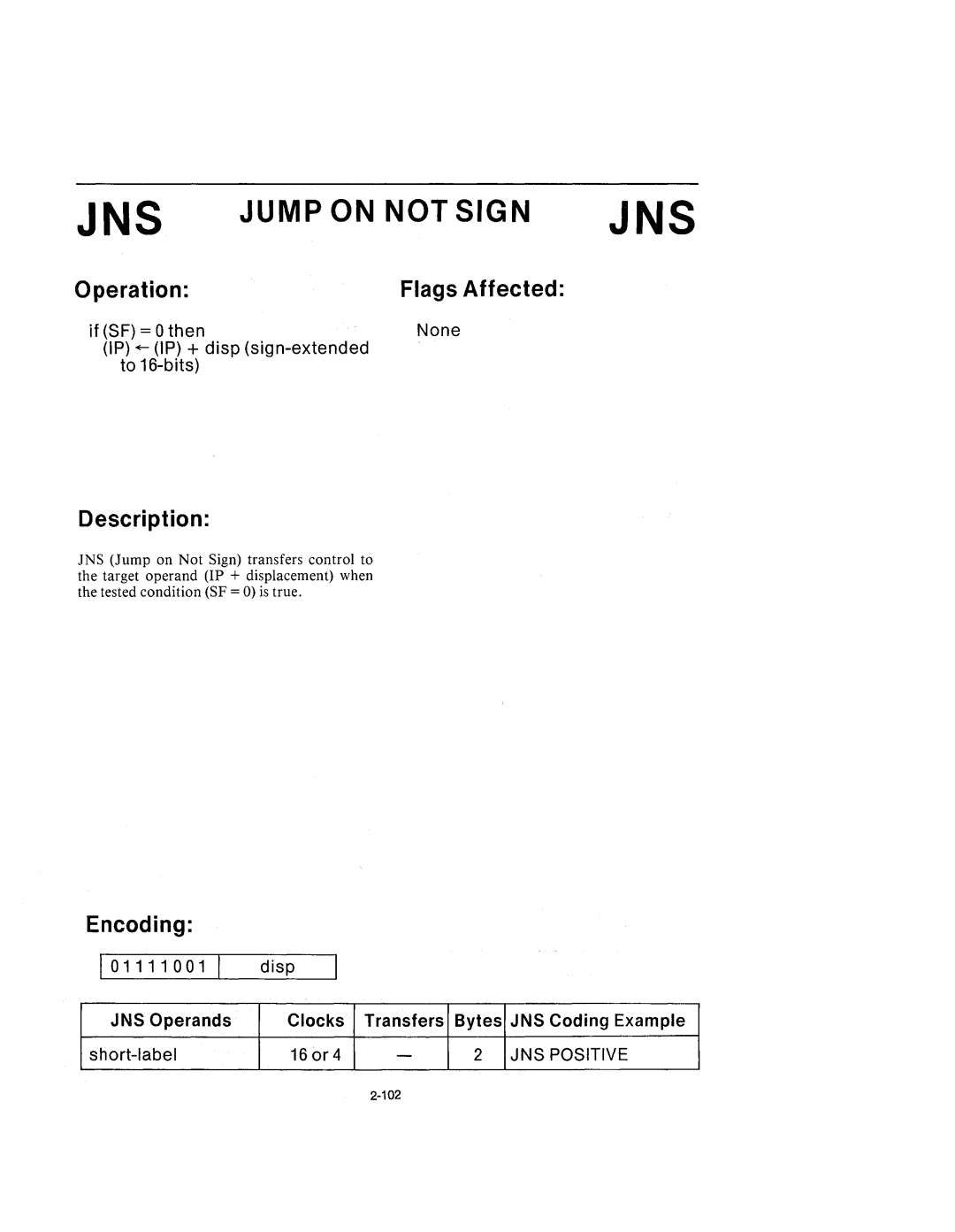 Intel 210200-002 manual Jump on not Sign 