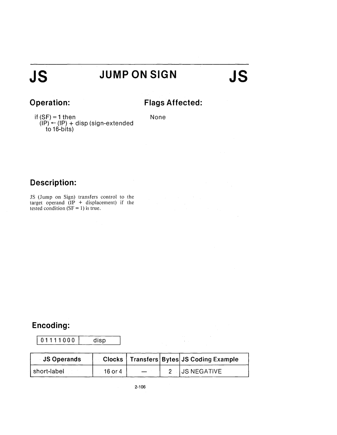 Intel 210200-002 manual Jump on Sign 