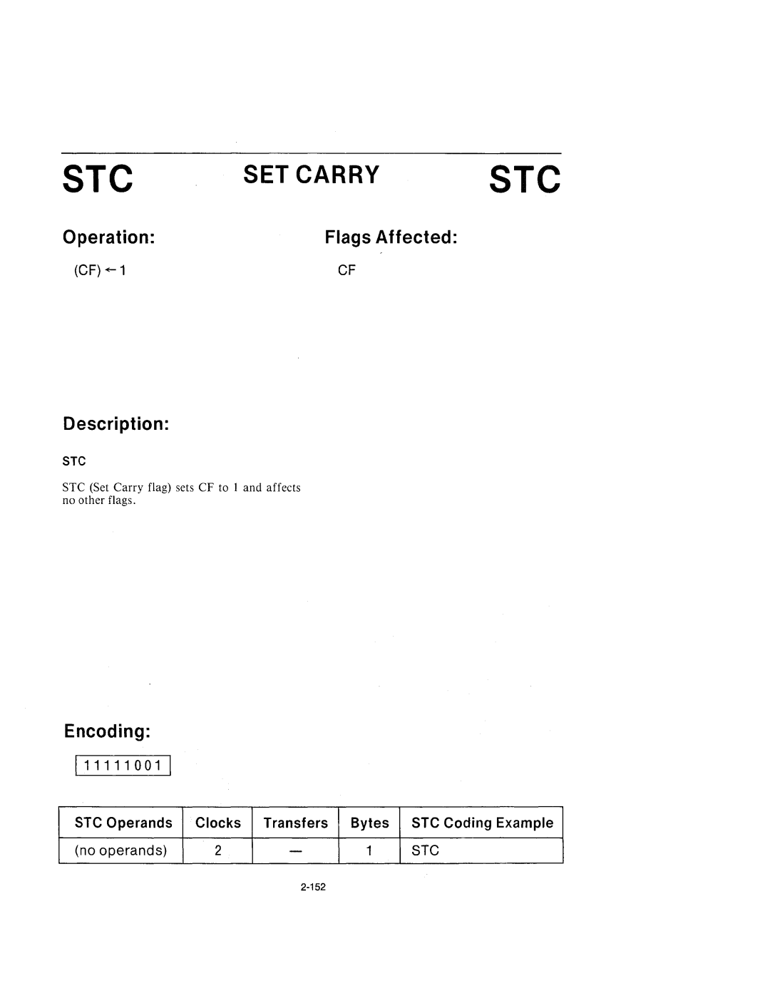 Intel 210200-002 manual SET Carry, 1111110011 