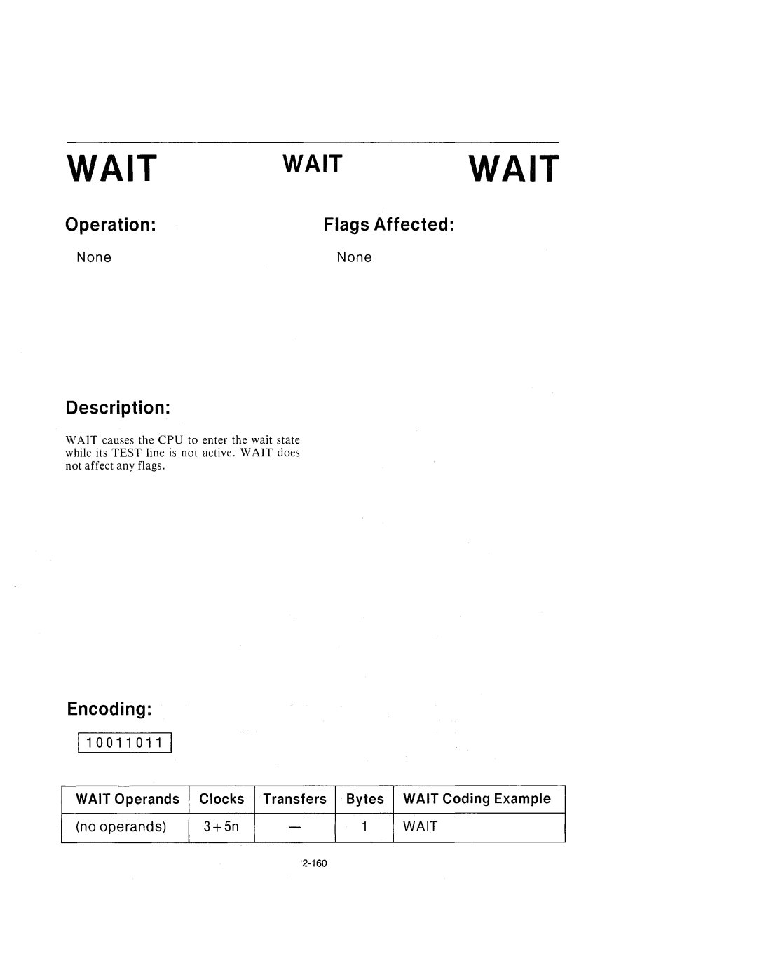 Intel 210200-002 manual Waitwait, 1100110111 