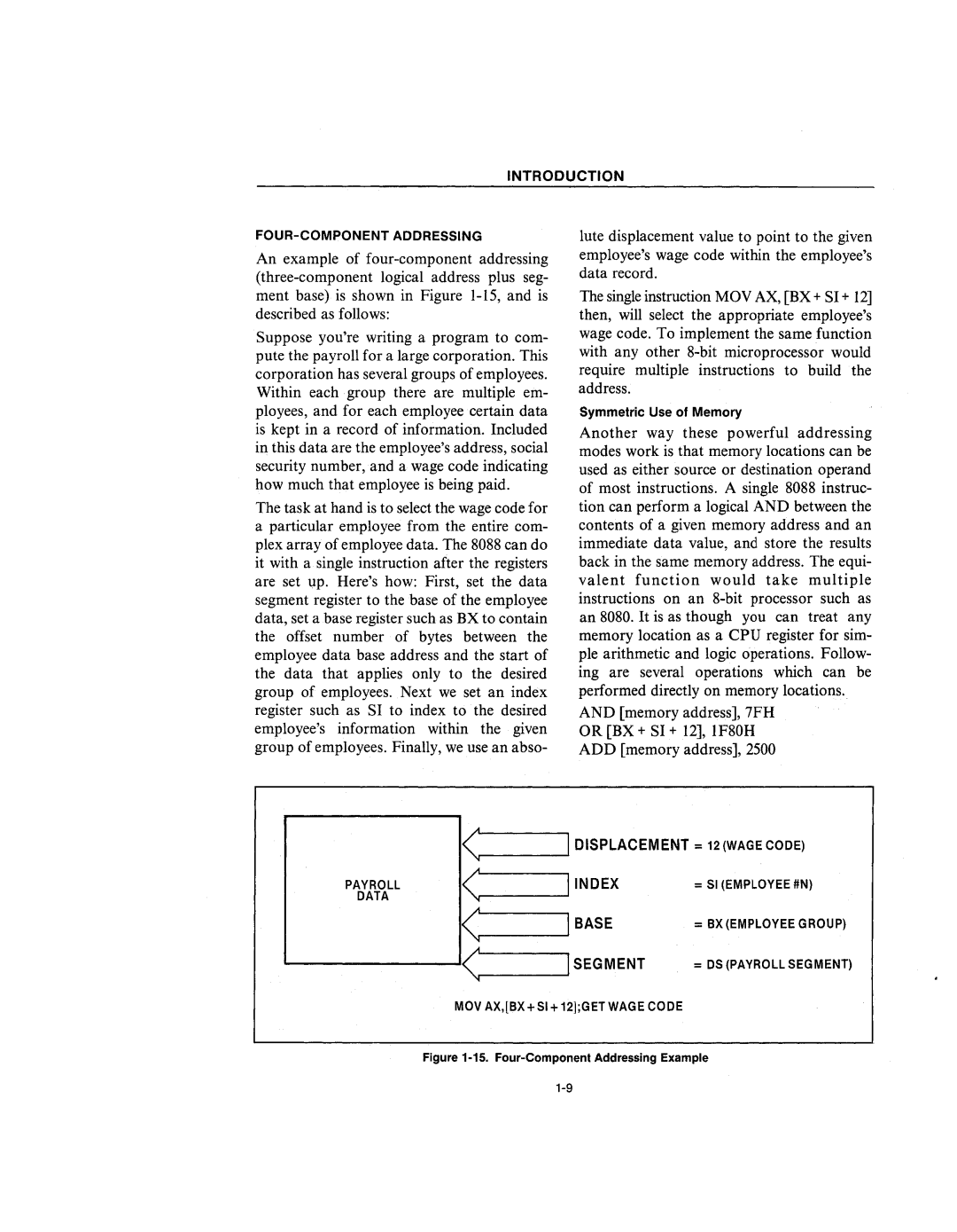 Intel 210200-002 manual Displacement = 12 Wage Code Index 