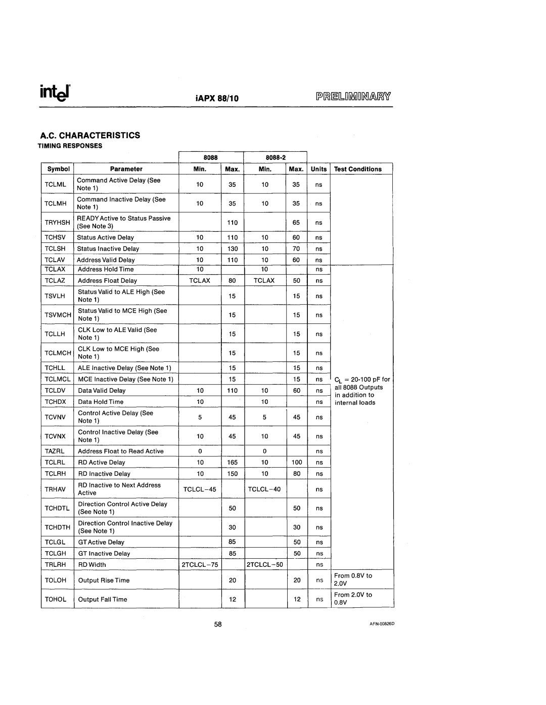 Intel 210200-002 manual Characteristics 