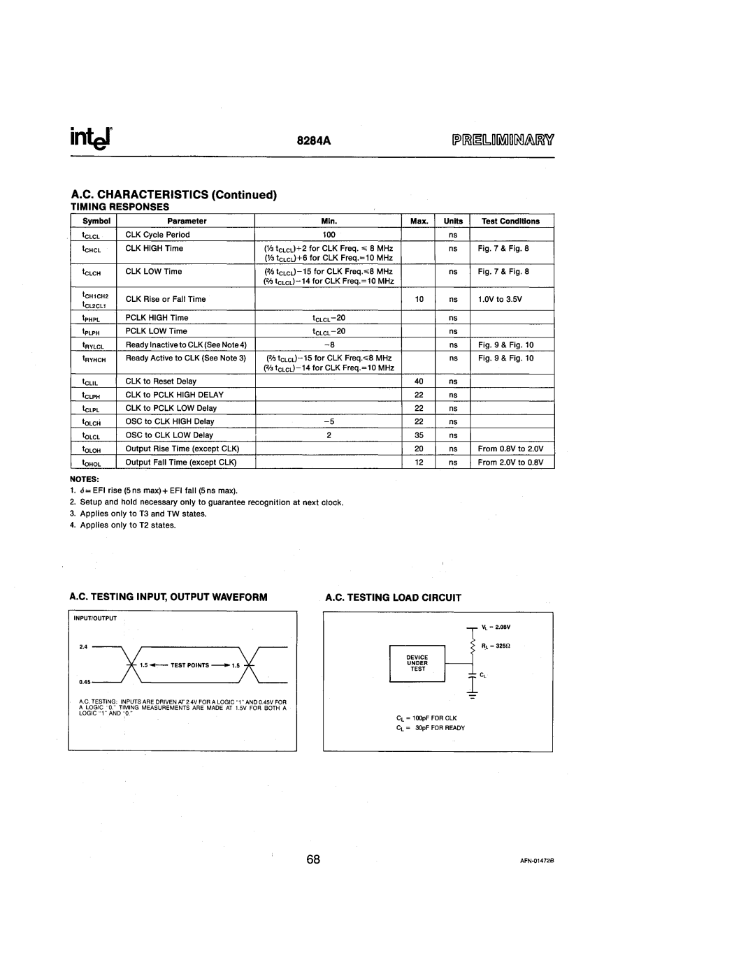 Intel 210200-002 manual Characteristics 