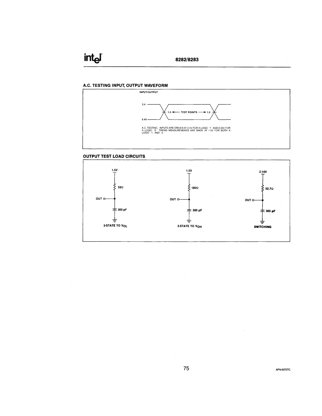 Intel 210200-002 manual Inter8282/8283 