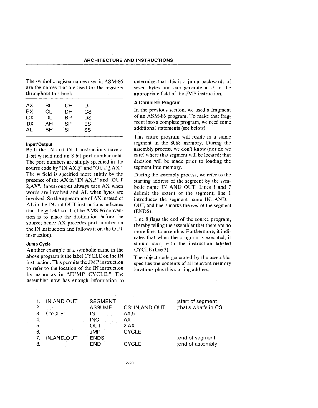 Intel 210200-002 manual Inanqout Segment 