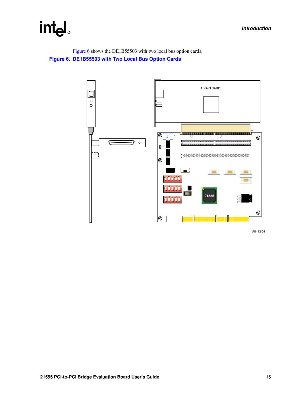 Intel 21555 manual DE1B55503 with Two Local Bus Option Cards 