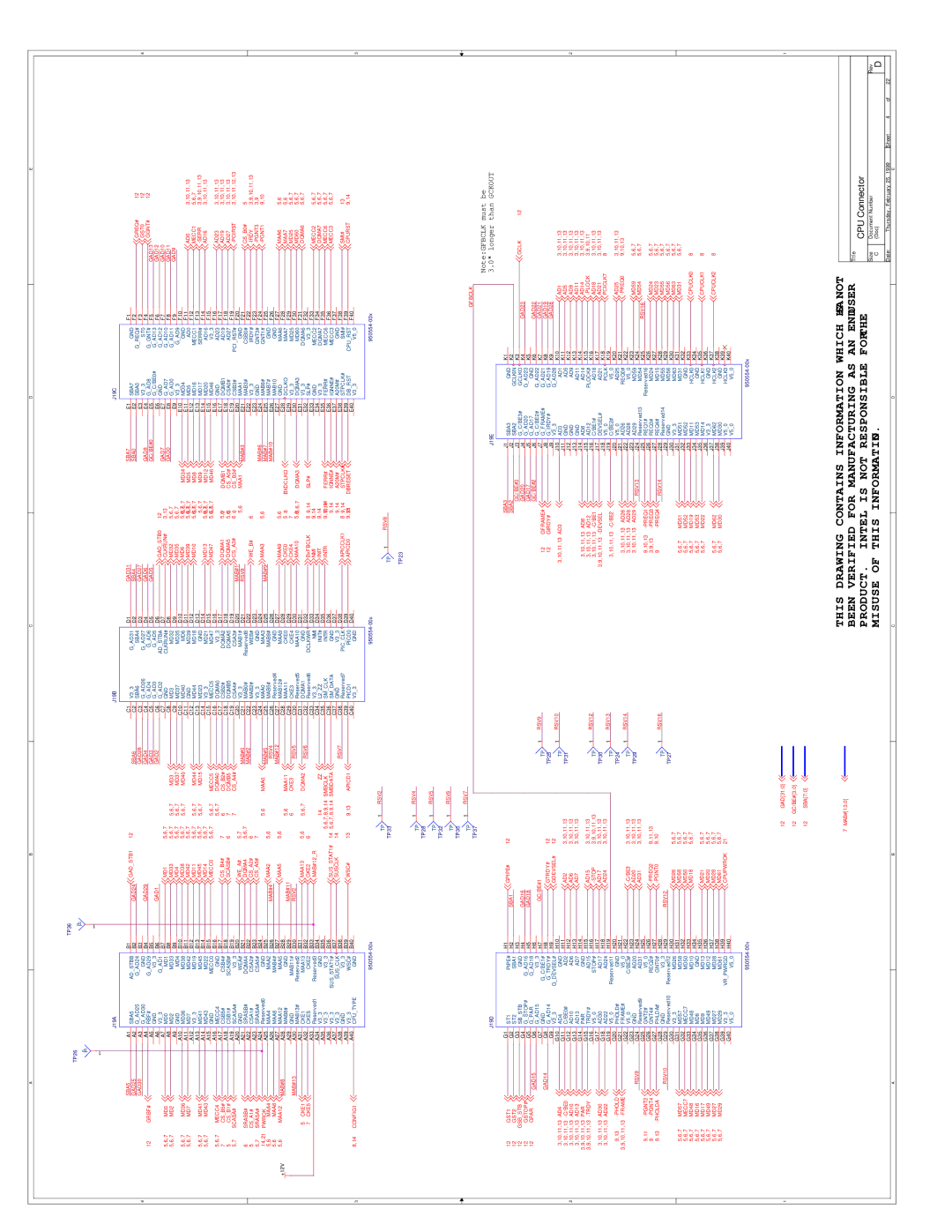 Intel 273246-002 manual This Drawing Contains Information Which has not 