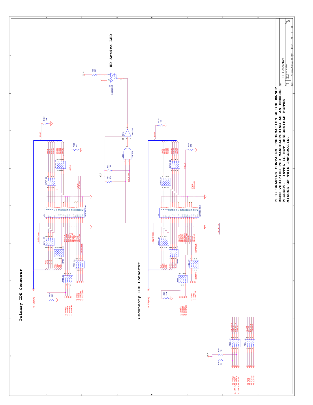 Intel 273246-002 manual Secondary IDE Connector 