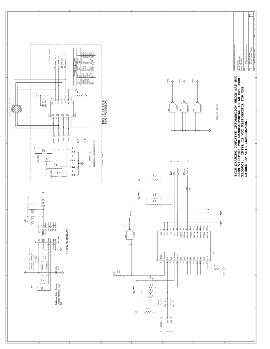 Intel 273246-002 manual Thermal Sensor 