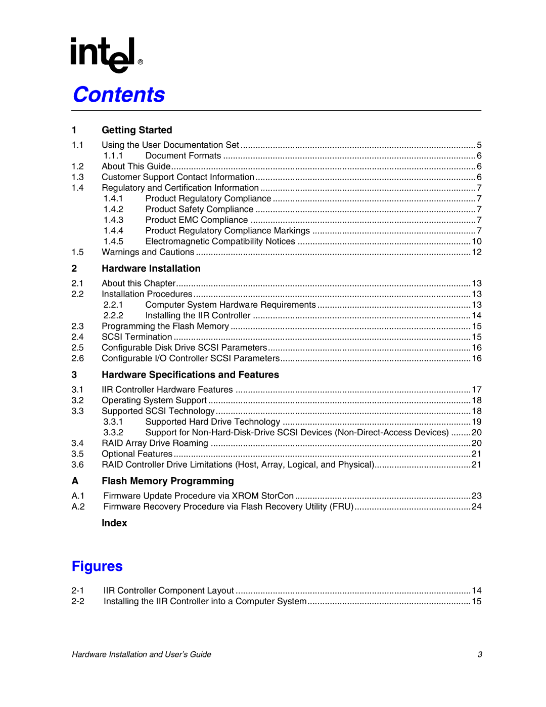 Intel 273561-003 manual Contents 