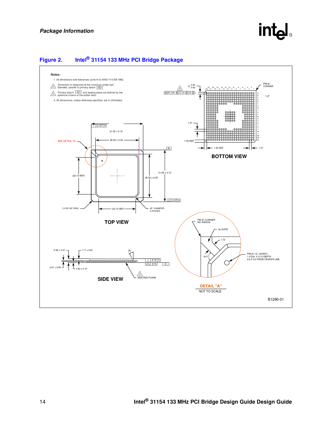 Intel manual Intel 31154 133 MHz PCI Bridge Package 