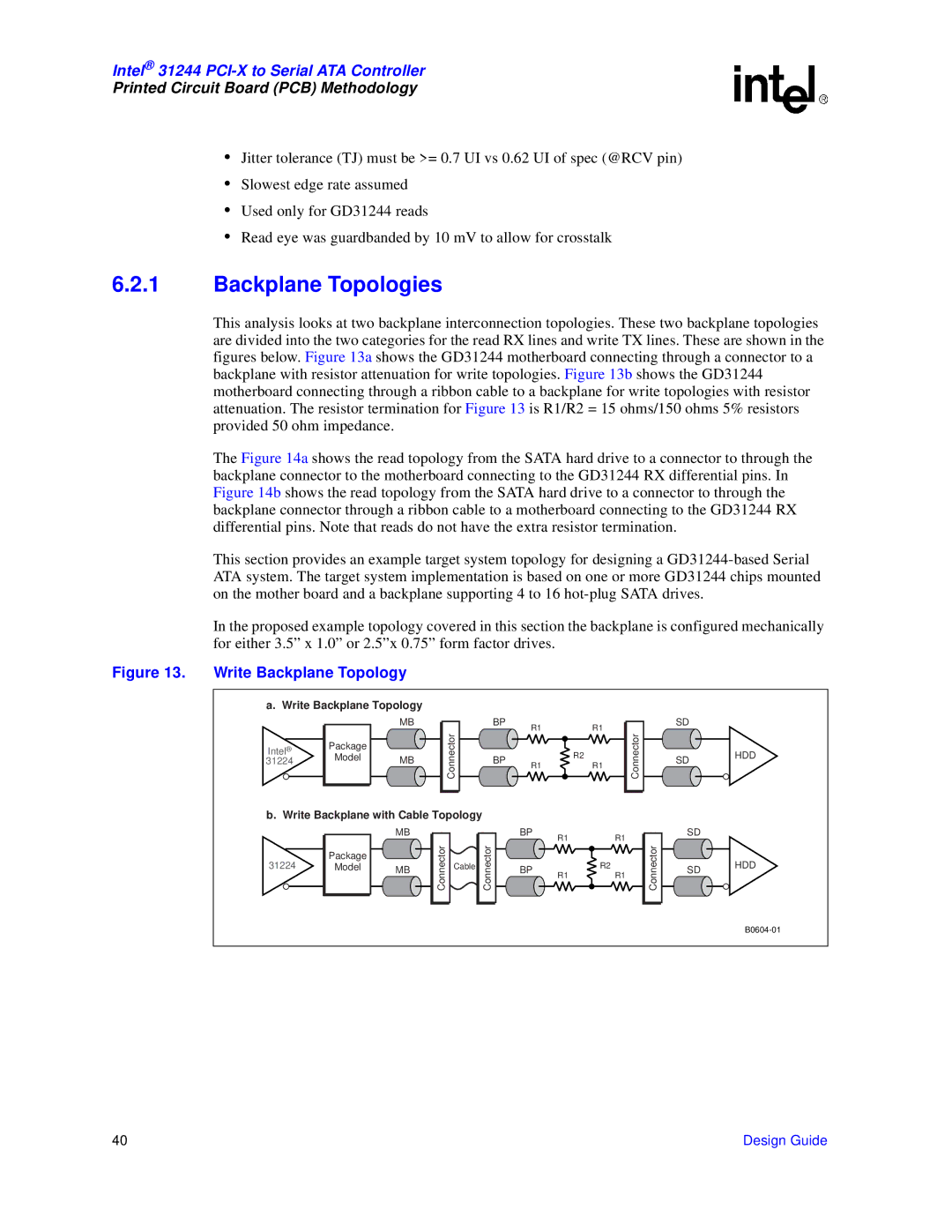 Intel 31244 PCI-X manual Backplane Topologies, Write Backplane Topology 