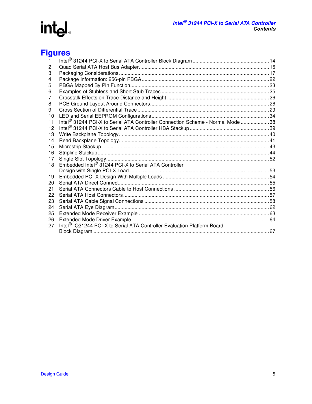 Intel 31244 PCI-X manual Figures 