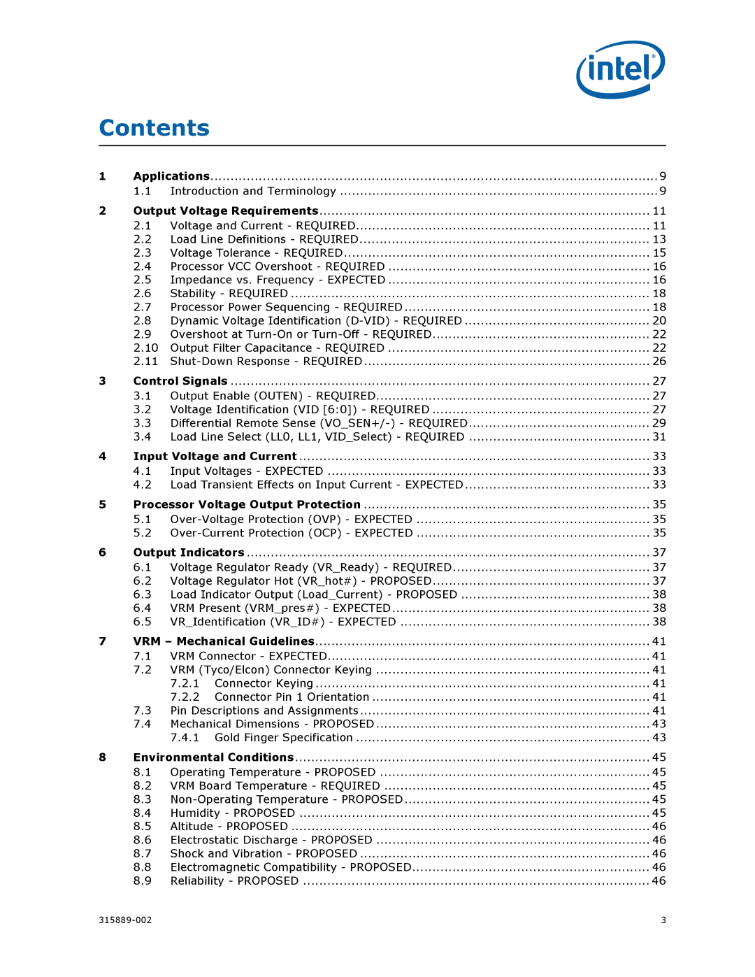 Intel 315889-002 manual Contents 