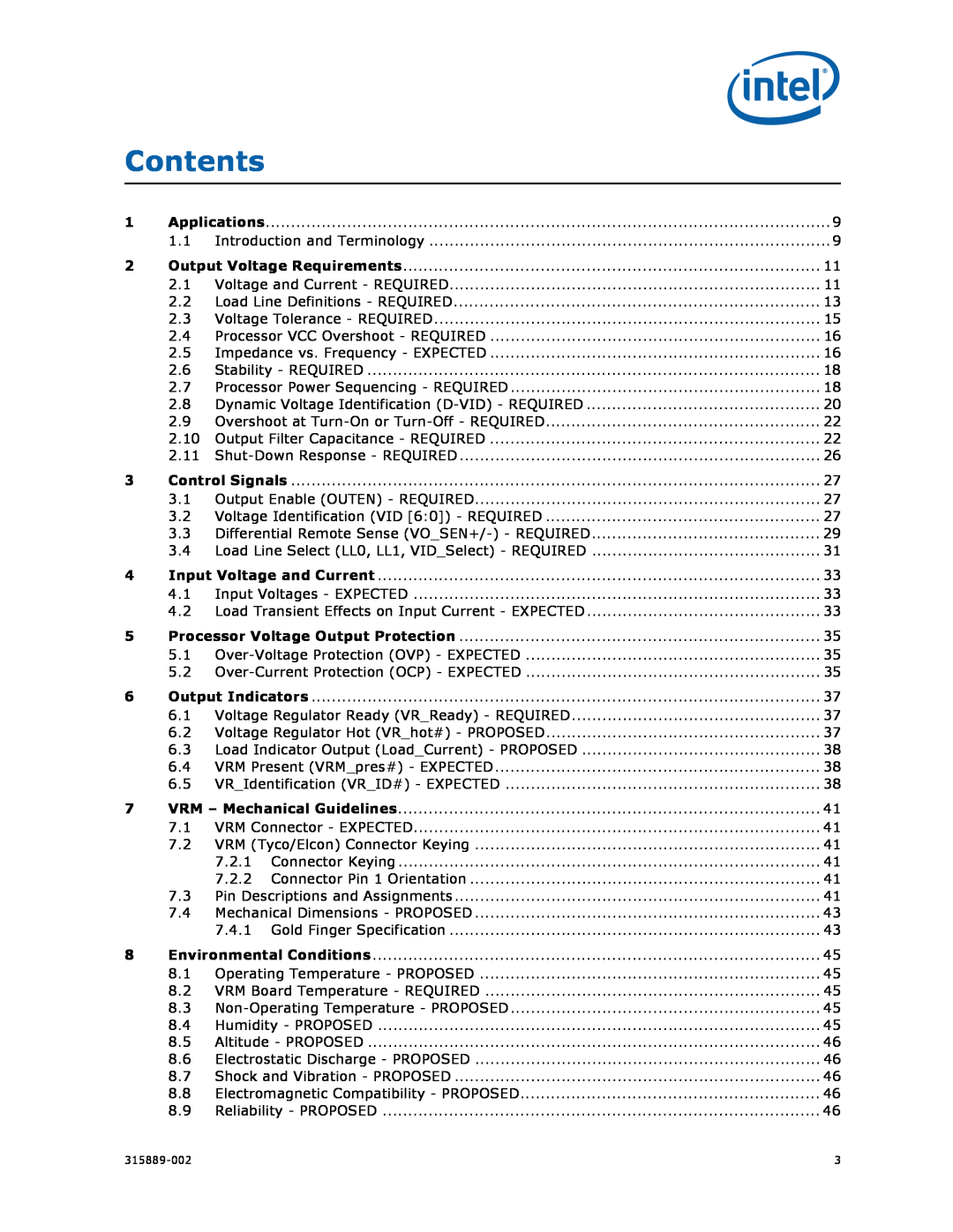 Intel 315889-002 manual Contents, Applications 