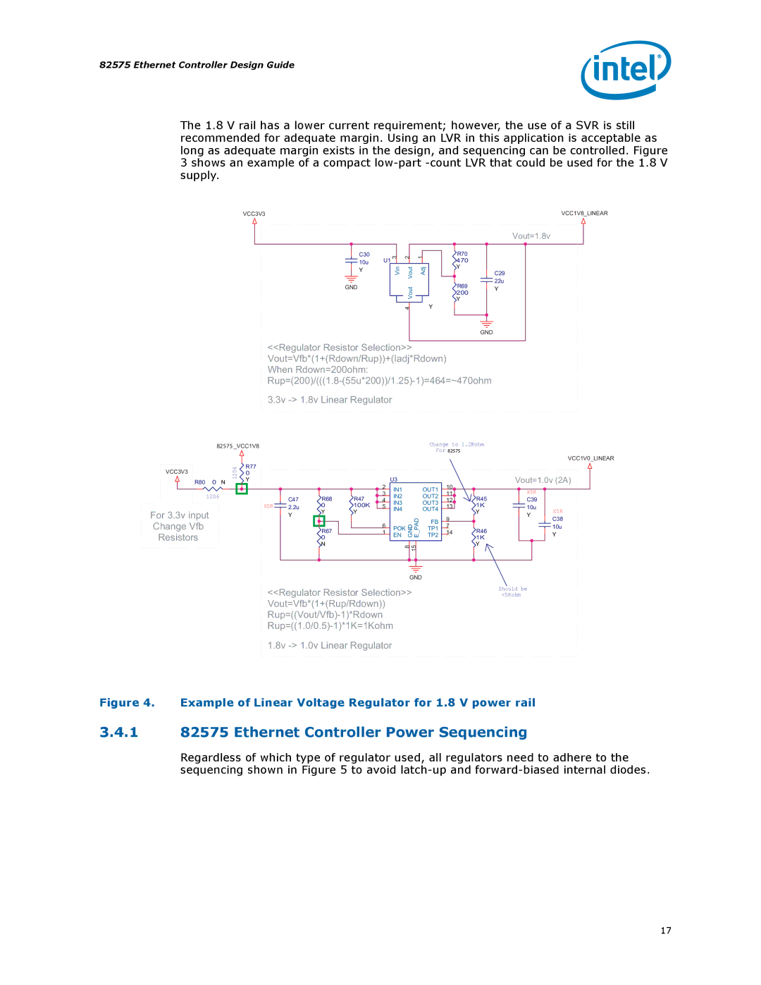 Intel 317698-001 manual 1 82575 Ethernet Controller Power Sequencing, Vout=1.0v 2A 