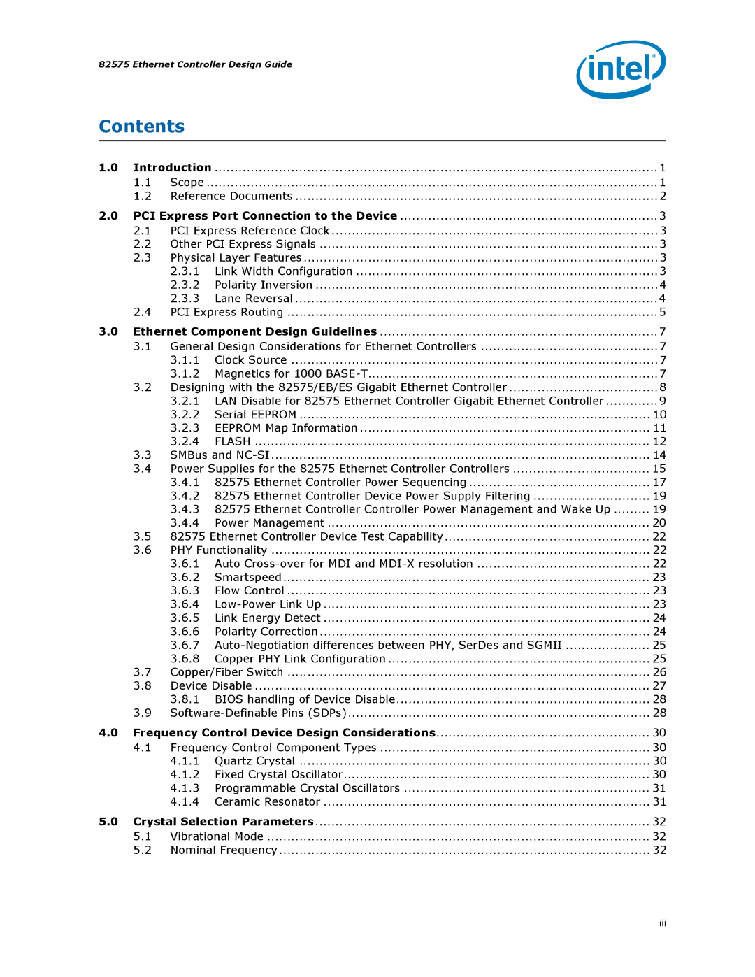 Intel 317698-001 manual Contents 